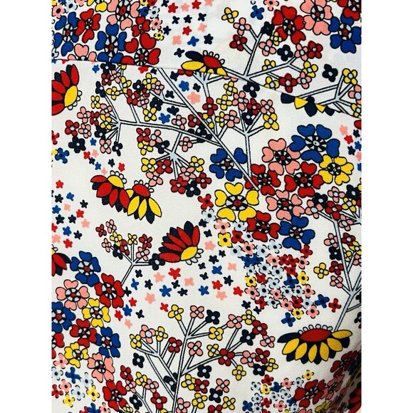 Talbots Floral Print Key Hole Neck With Ties Long Sleeve Blouse Women’s XS - Picture 6 of 12